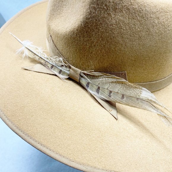 Tan Felt Wide Brim Rancher - Picture 5 of 14